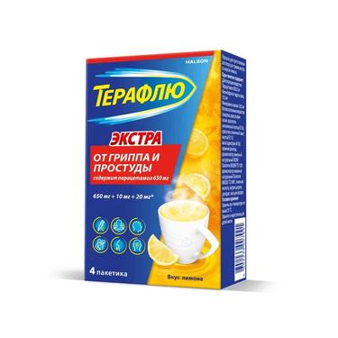 ТераФлю Экстра порошок для приготовления раствора Лимон 4 шт