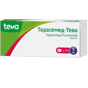 Торасемид-Тева 5 мг таблетки 30 шт