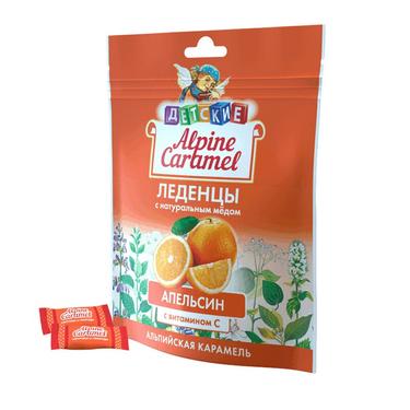 Альпийская карамель Детские леденцы Апельсин 75 г