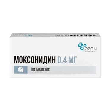 Моксонидин 0,4 мг таблетки 60 шт