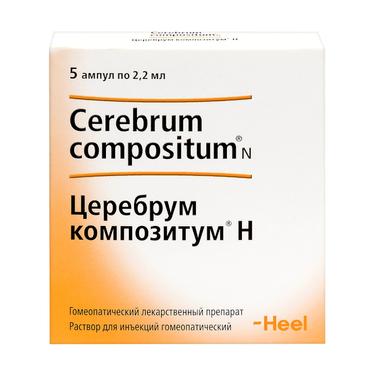 Церебрум композитум Н раствор гомеопатический для инъекций 2.2 мл 5 шт