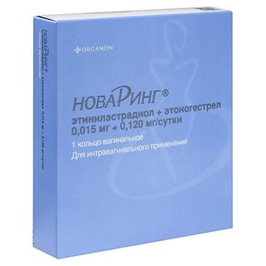 НоваРинг 0,015 мг+0,120 мг/сутки кольцо вагинальное 1 шт