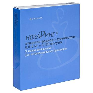 НоваРинг 0,015 мг+0,120 мг/сутки кольцо вагинальное 3 шт
