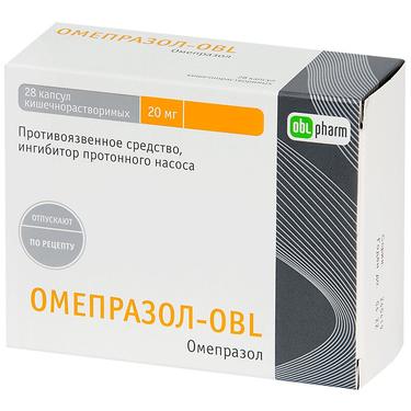 Омепразол-OBL 20 мг капсулы 28 шт