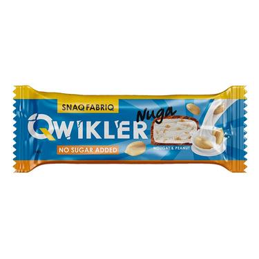 Qwikler Батончик протеиновый глазированный Нуга с арахисом 40 г