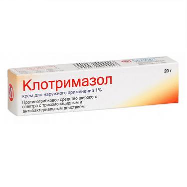 Клотримазол 1% крем для наружного применения 20 г