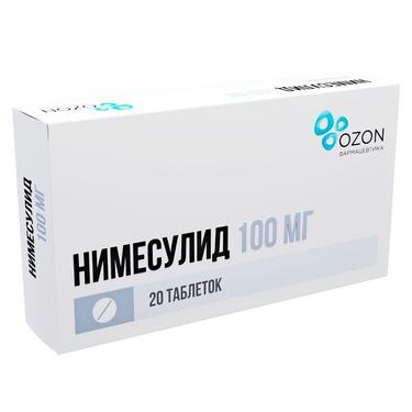 Нимесулид 100 мг таблетки 20 шт
