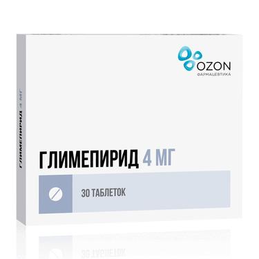 Глимепирид 4 мг таблетки 30 шт