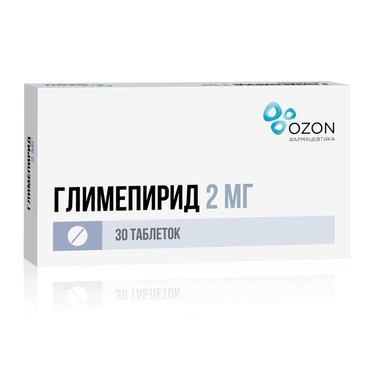 Глимепирид 2 мг таблетки 30 шт