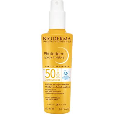 Bioderma Photoderm Спрей солнцезащитный SPF 50+ увлажняющий для лица и тела 200 мл
