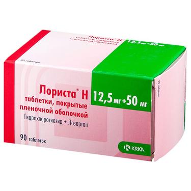 Лориста Н 12,5 мг+50 мг таблетки 90 шт