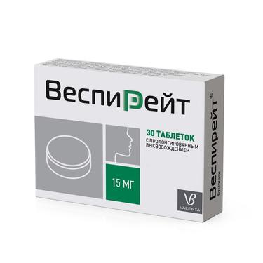 Веспирейт 15 мг таблетки с пролонгированным высвобождением 30 шт