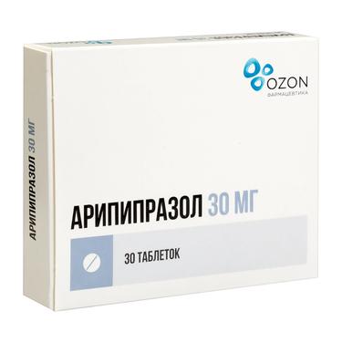 Арипипразол 30 мг таблетки 30 шт