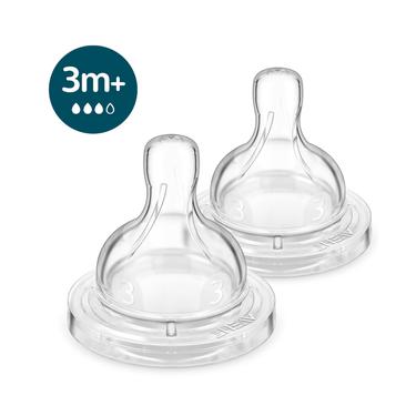 Philips Avent Anti-colic Соска силиконовая средний поток с 3 месяцев 2 шт