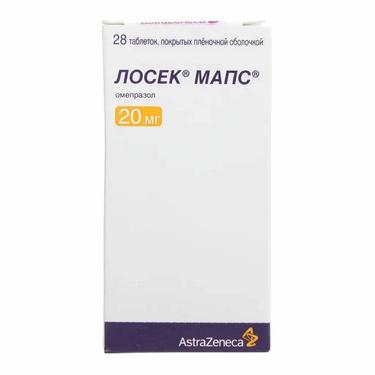 Лосек Мапс 20 мг таблетки 28 шт