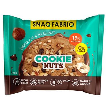 Snaq Fabriq Печенье протеиновое глазированное Шоколадное с фундуком 35 г