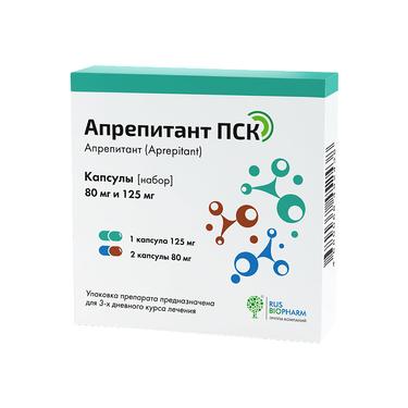 Апрепитант ПСК набор 80 мг+125 мг капсулы 2 шт +1 шт