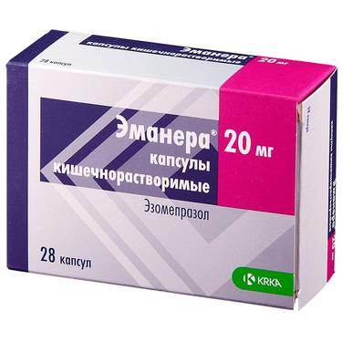Эманера 20 мг капсулы кишечнорастворимые 28 шт