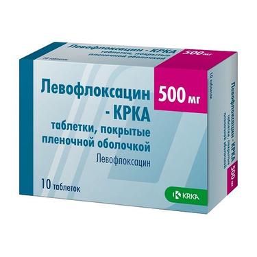 Левофлоксацин-КРКА 500 мг таблетки 10 шт
