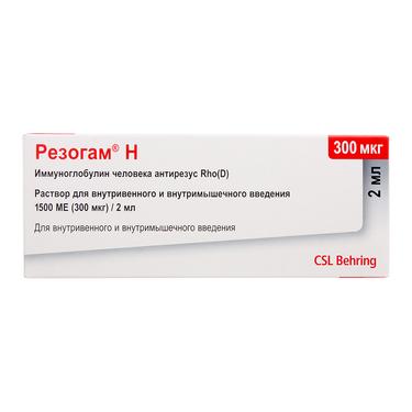 Резогам Н 1500 МЕ/2 мл раствор для инъекций шприц 2 мл 1 шт