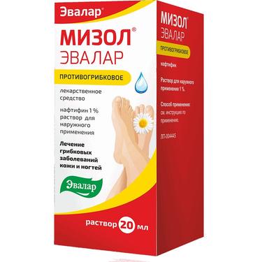 Мизол Эвалар 1% раствор для наружного применения 20 мл