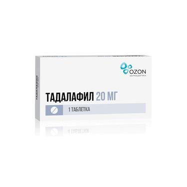 Тадалафил 20 мг таблетки 1 шт