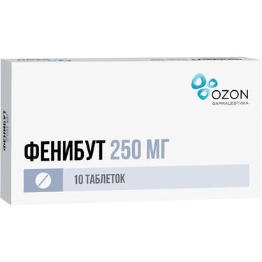 Фенибут 250 мг таблетки 10 шт