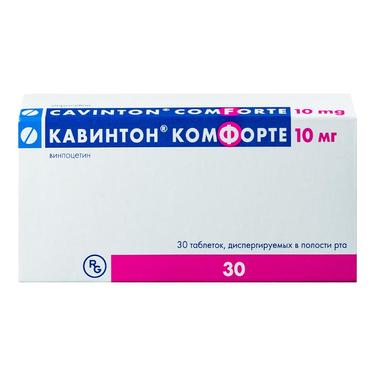Кавинтон КомФорте 10 мг таблетки диспергируемые 30 шт