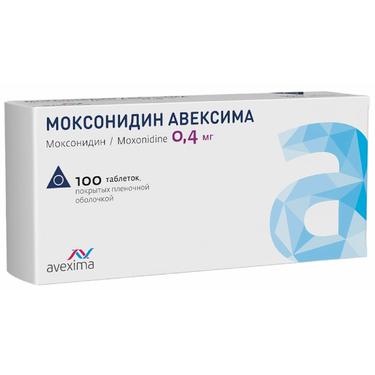 Моксонидин Авексима 0,4 мг таблетки 100 шт