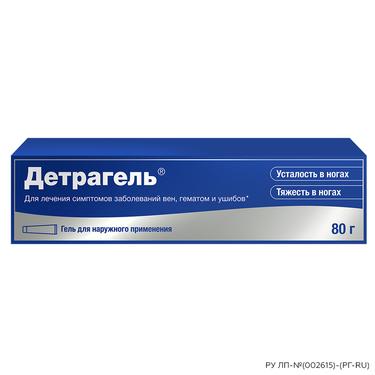 Детрагель гель для наружного применения 80 г