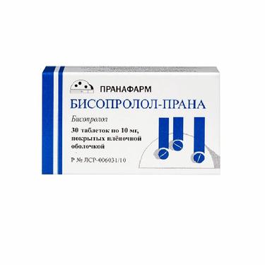 Бисопролол-Прана 10 мг таблетки 30 шт