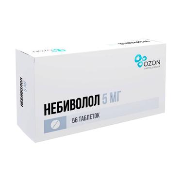 Небиволол 5 мг таблетки 56 шт
