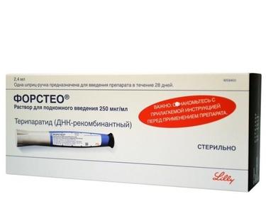 Форстео 250 мкг/мл раствор для инъекций картридж в шприц-ручке 2,4 мл