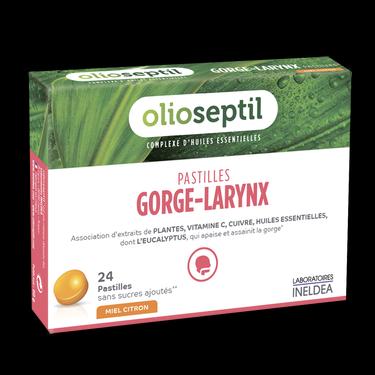 Olioseptil Gorge-Larynx Горло-Гортань пастилки для рассасывания Мед-Лимон 24 шт 
