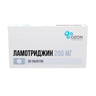 Ламотриджин 200 мг таблетки 30 шт