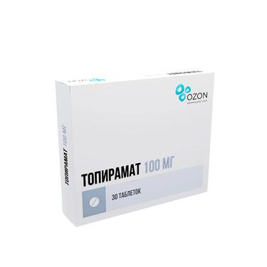 Топирамат 100 мг таблетки 30 шт
