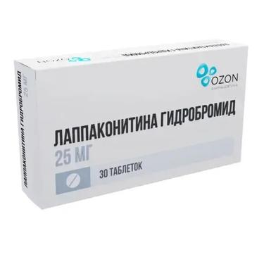 Лаппаконитина гидробромид 25 мг таблетки 30 шт