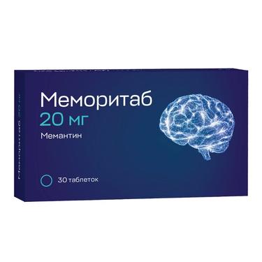 Меморитаб 20 мг таблетки диспергируемые 30 шт