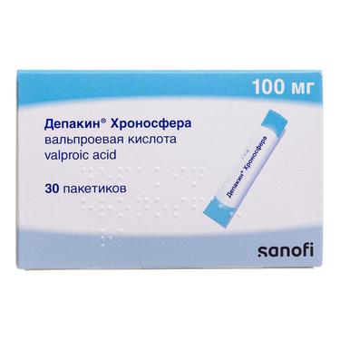 Депакин Хроносфера 100 мг гранулы с пролонгированным высвобождением 30 шт