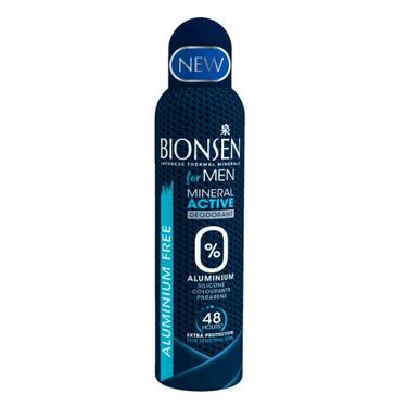 Bionsen Men Mineral Active Дезодорант для мужчин для чувствительной кожи аэрозоль 48 часов 150 мл