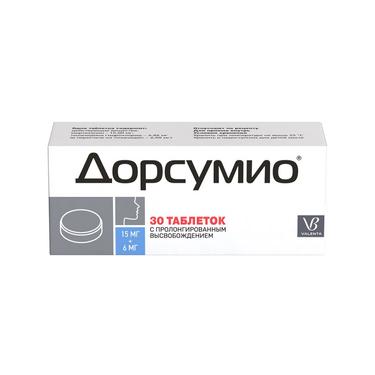 Дорсумио 15 мг+6 мг таблетки с пролонгированным высвобождением 30 шт