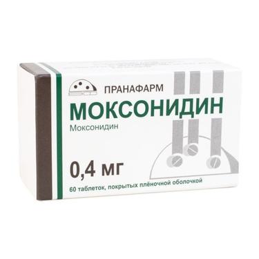 Моксонидин 0,4 мг таблетки 60 шт
