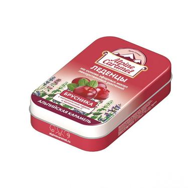 Альпийская карамель леденцы Брусника 53 г 