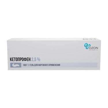 Кетопрофен 2,5% гель для наружного применения 100 г