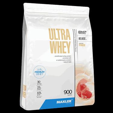 Maxler Ultra Whey Белковая сыворотка попрошок Клубничный коктейль 900 г