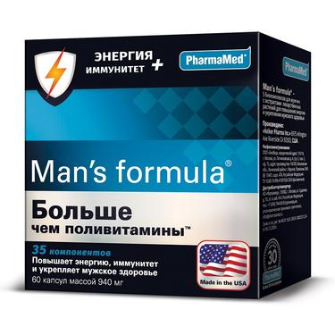 Man's formula Больше чем поливитамины Энергия+Иммунитет капсулы 60 шт