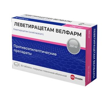 Леветирацетам Велфарм 250 мг таблетки 30 шт
