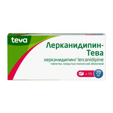 Лерканидипин-Тева 20 мг таблетки 56 шт