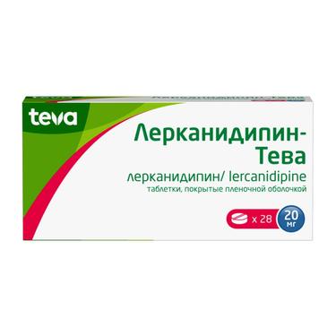 Лерканидипин-Тева 20 мг таблетки 28 шт