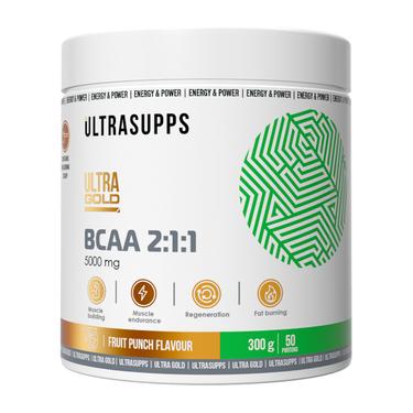 Ultrasupps BCAA 2:1:1 Комплекс аминокислот порошок Фруктовый пунш 300 г